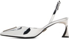 Stella McCartney Silver Elsa Patent Slingback Heels