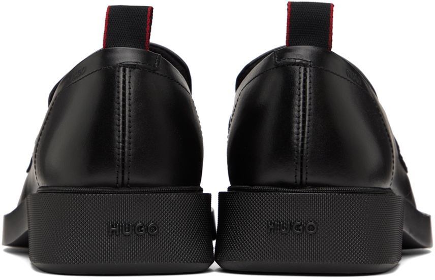 Hugo Black Embossed Loafers Hugo Boss