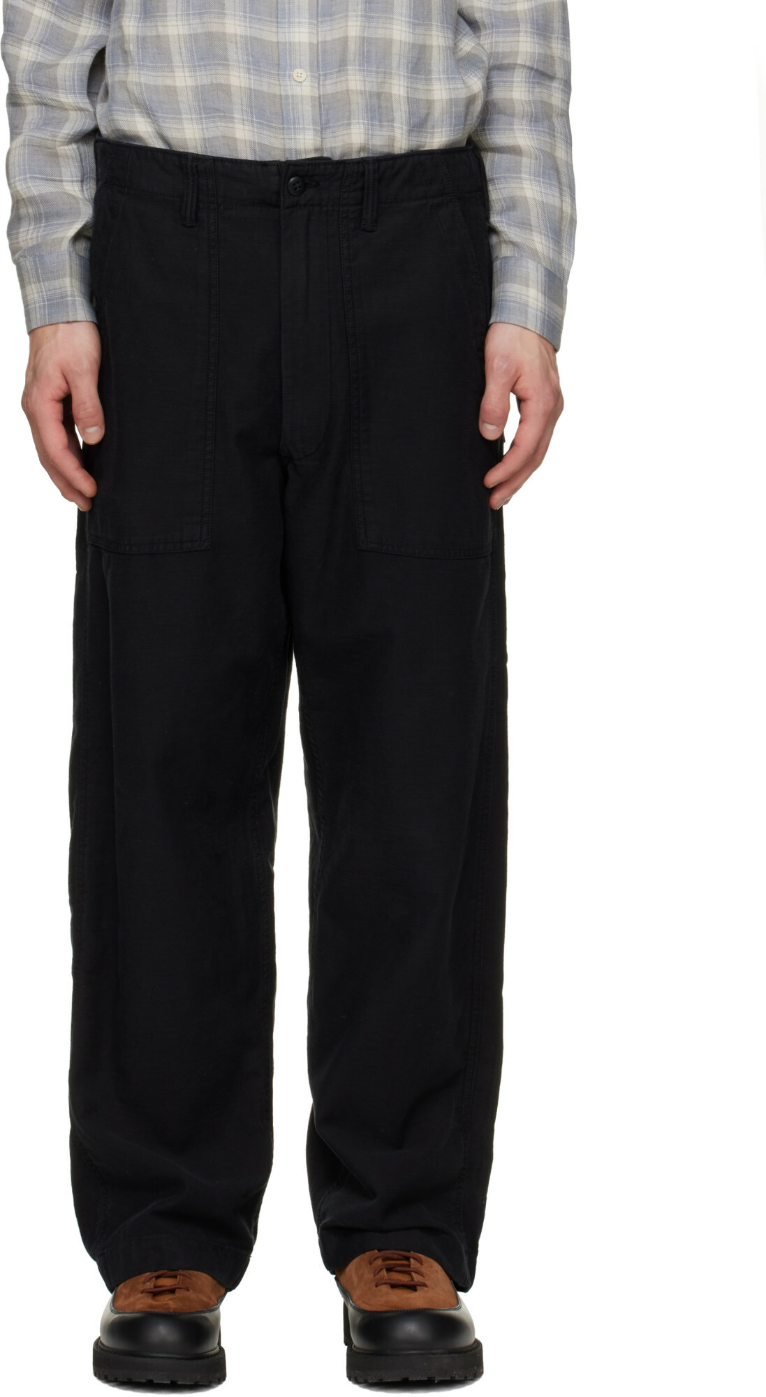 Polo Ralph Lauren Black Relaxed Fit Reverse-Sateen Utility Pants