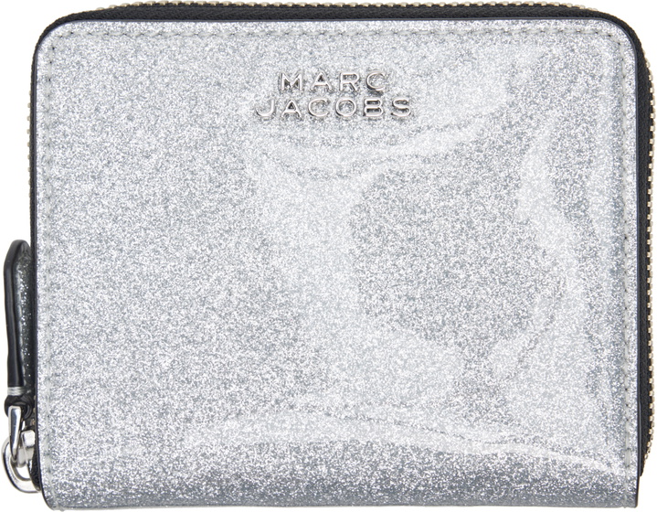 Photo: Marc Jacobs Silver 'The Coated Glitter Everyday Slim Compact' Wallet