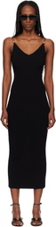 Versace Black Viscose Knit Midi Dress