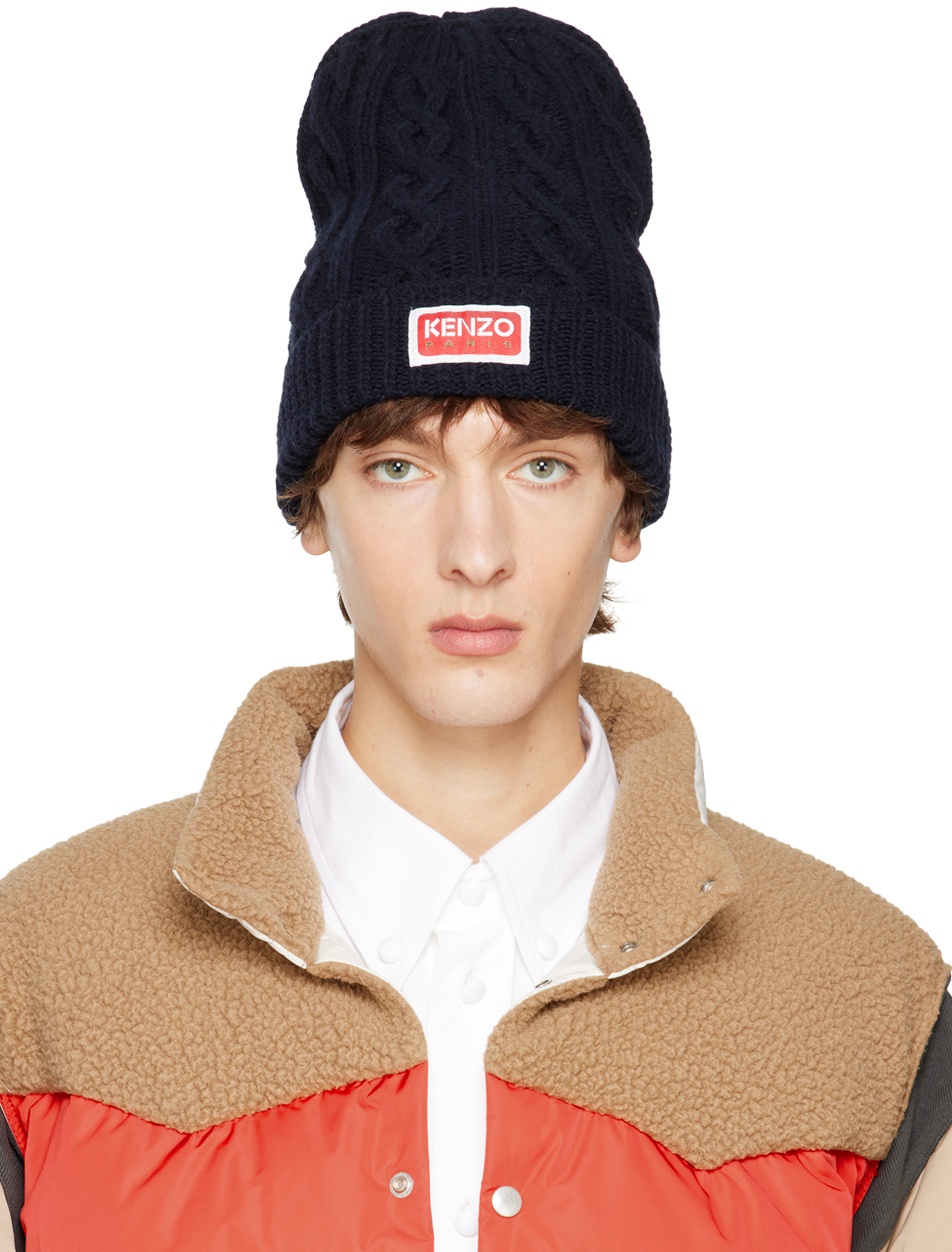 Photo: Kenzo Navy Cable Knit Beanie