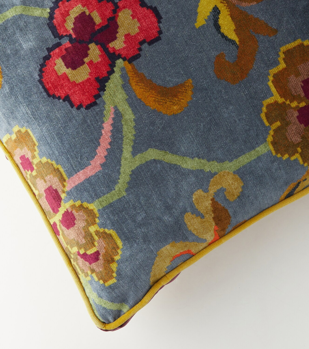 Etro Nimphea velvet cushion