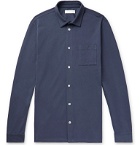 Hamilton and Hare - Travel Cotton-Piqué Shirt - Blue
