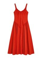 Faithfull The Brand Olas Cotton Midi Dress Red