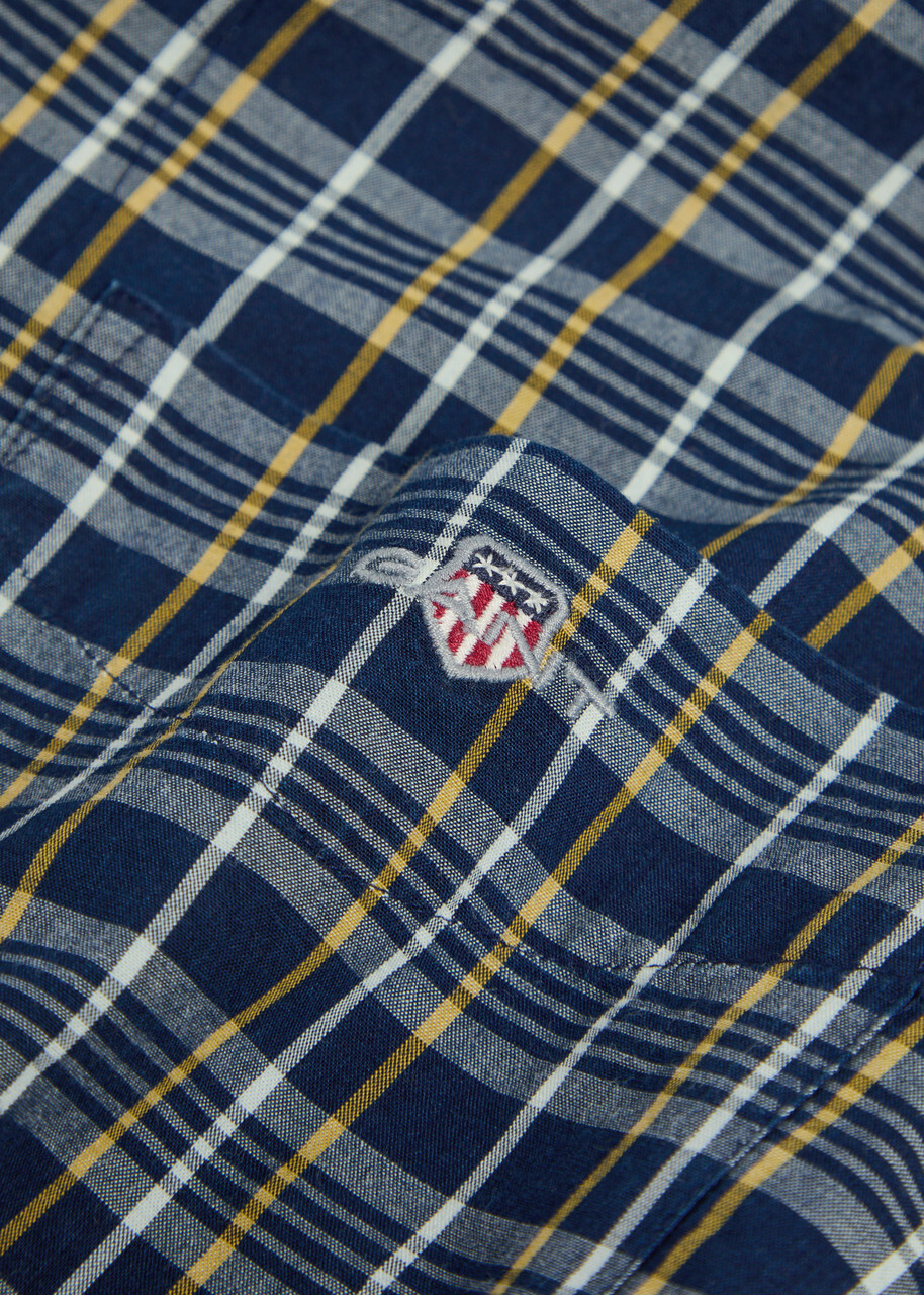 Gant Plaid Cotton Shirt Navy