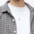 The Ouze Men's Raw Sapphire Square Necklace in Silver/Sapphire