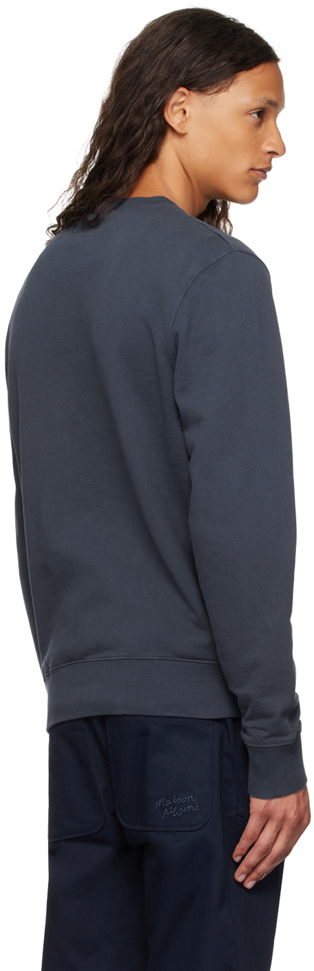 Maison Kitsuné Navy Chillax Fox Patch Sweatshirt Maison Kitsune