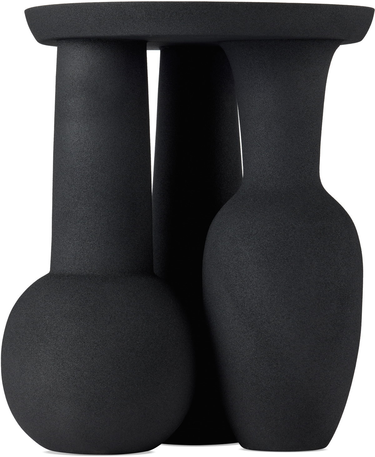 POLSPOTTEN Black Roman Vase & Plate