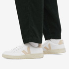 Veja Men's V-12 Leather Sneakers in White/Sand