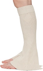 Our Legacy Beige Knitted Gaiter Leg Warmers
