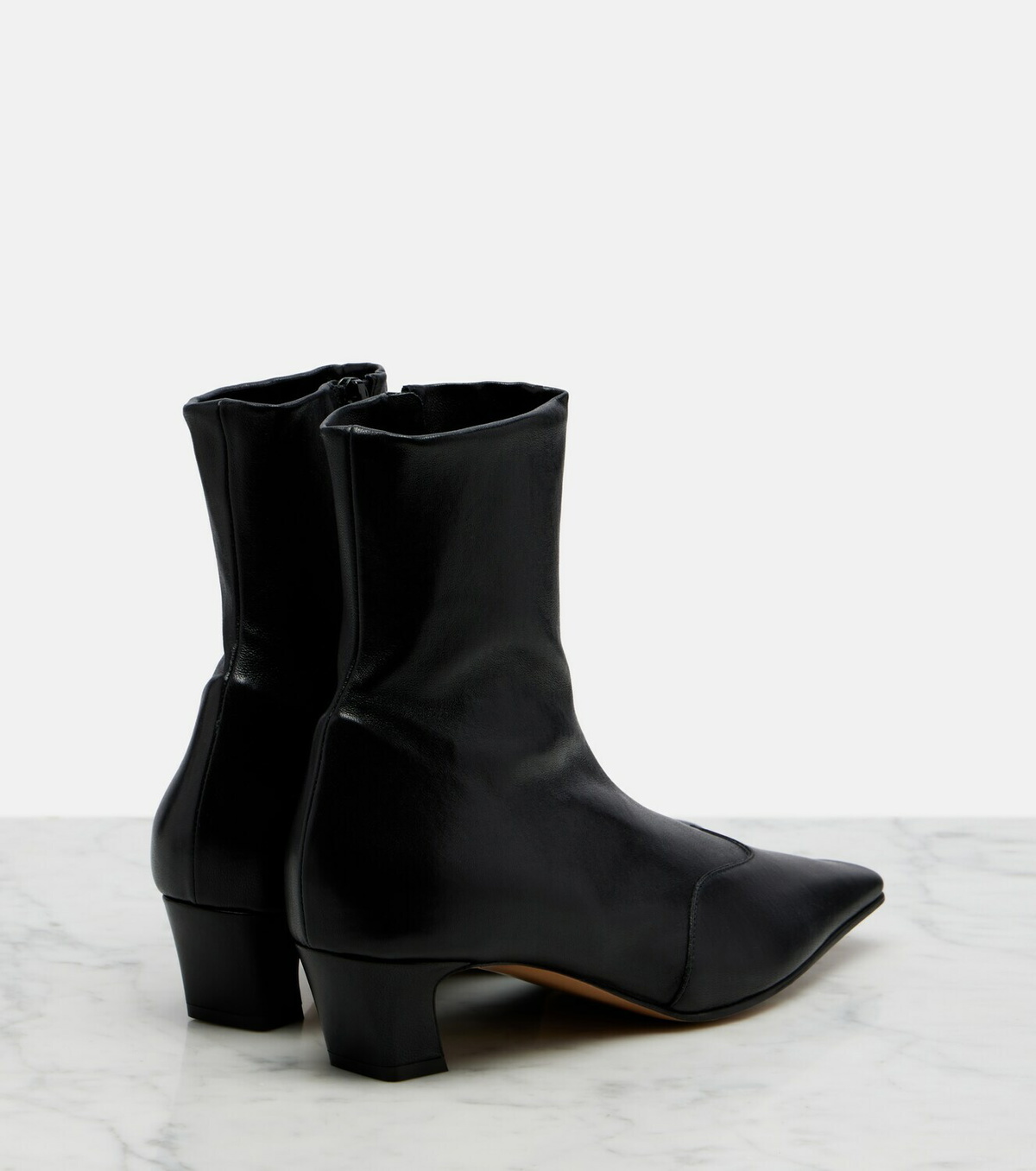 Khaite Nevada leather ankle boots