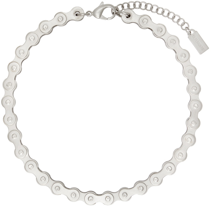 Photo: VETEMENTS Silver Biker Chain Necklace