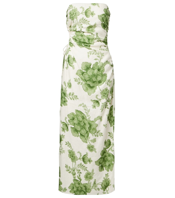 SIR Primrose ruched linen midi dress SIR. SIR Primrose ruched linen midi dress SIR.