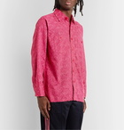 Needles - Embroidered Cotton and Linen-Blend Shirt - Pink