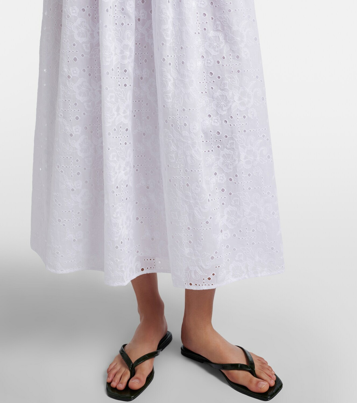 Tory Burch Broderie anglaise cotton midi dress