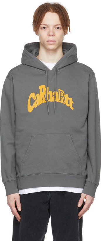 Photo: Carhartt Work In Progress Gray Amherst Hoodie