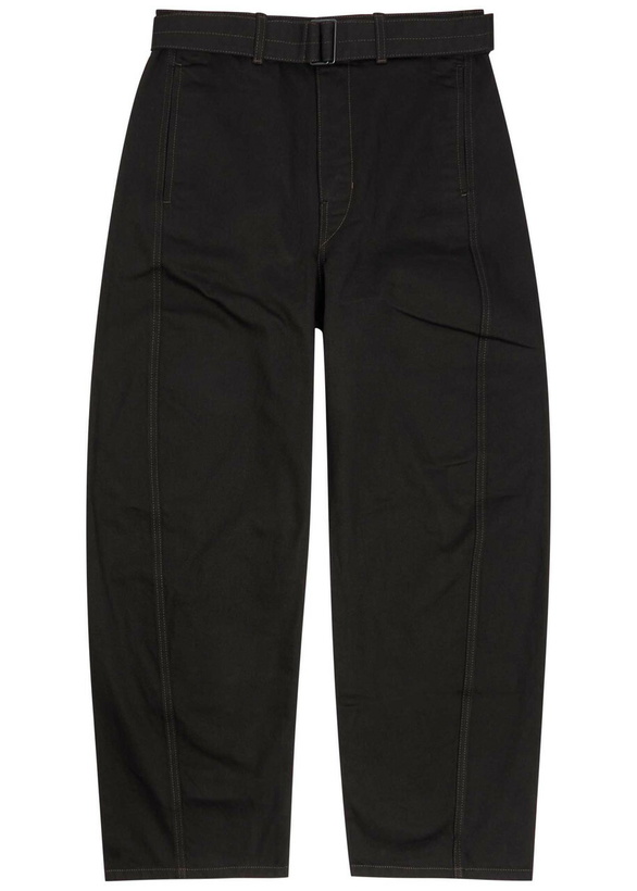 Photo: Lemaire Twisted Belted Denim Trousers Black