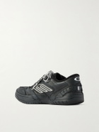 Balenciaga - Hamptons Logo-Appliquéd Distressed Leather Sneakers - Black