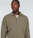 Ami Paris Hairy wool-blend polo sweater