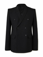 Rick Owens - Double-Breasted Grain De Poudre Wool Blazer - Black