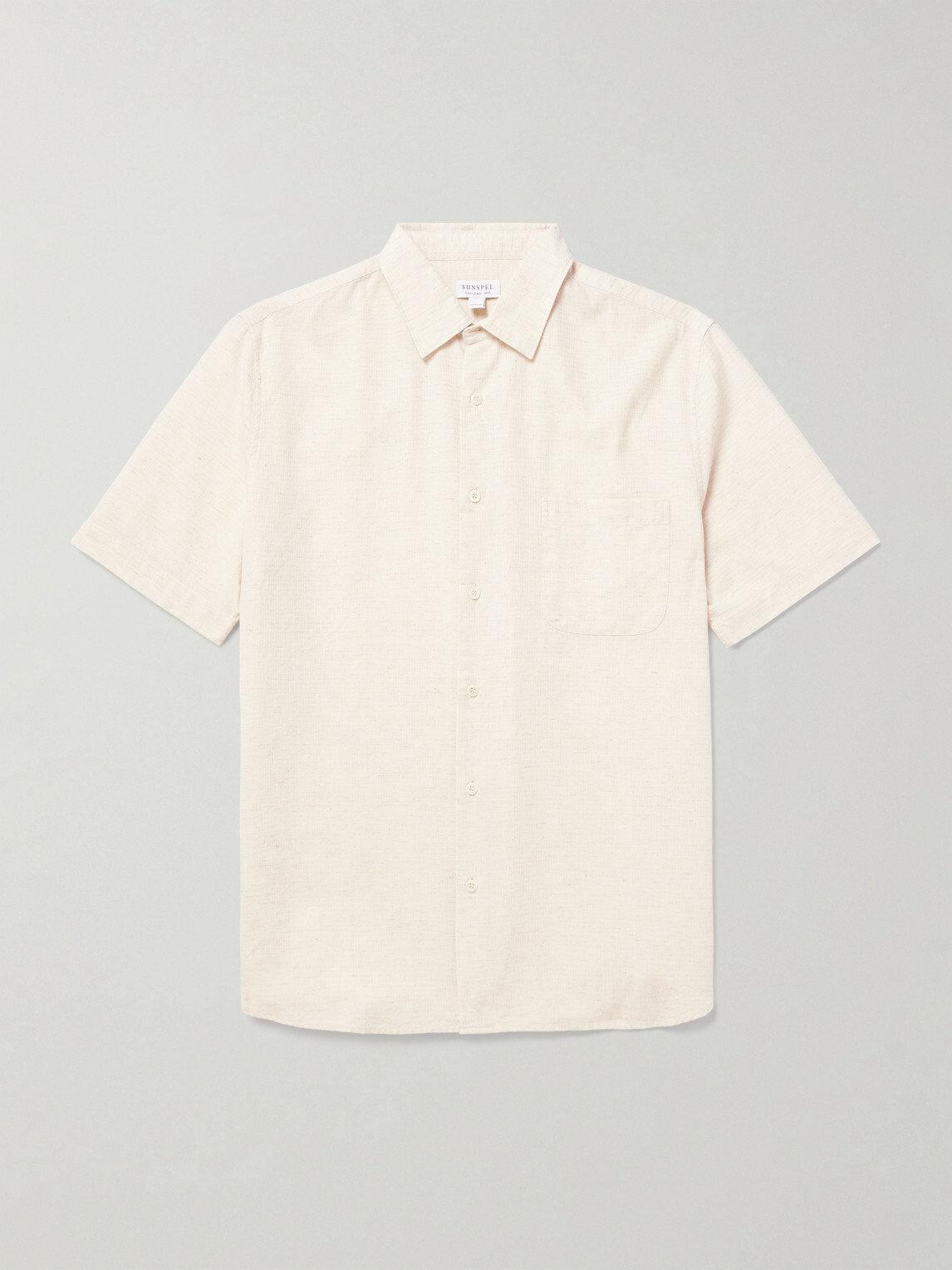 Sunspel - Cotton and Linen-Blend Shirt - Neutrals
