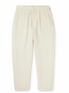 SMR Days - Tapered Wide-Leg Pleated Punta Galera Wool Trousers - Neutrals