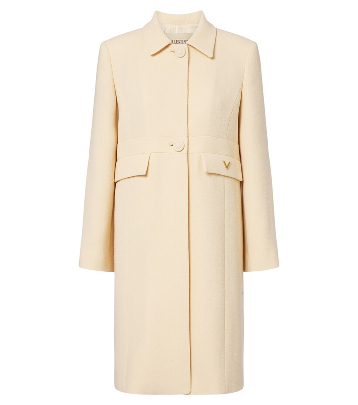 Photo: Valentino VGold virgin wool crêpe coat