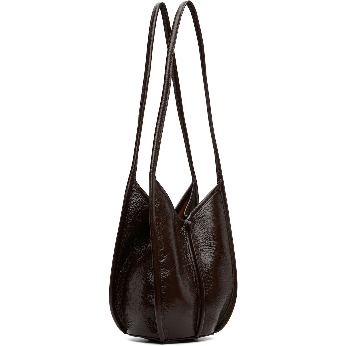 HEREU Brown Calella Bucket Leather Bag