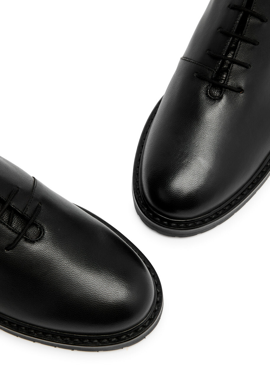 Legres Grained Leather Ankle Boots Black