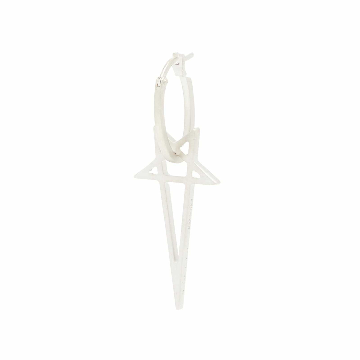 Rick Owens Women's Pentagram Earring in Palladio Rick Owens