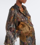 Etro Kalispera Small fringed suede shoulder bag