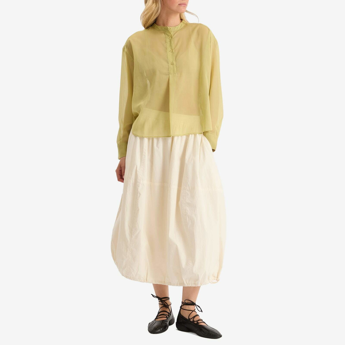 YMC Women's Ovelia Shirt in Lime
