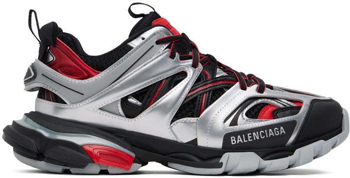 Photo: Balenciaga Black & Silver Track Sneakers