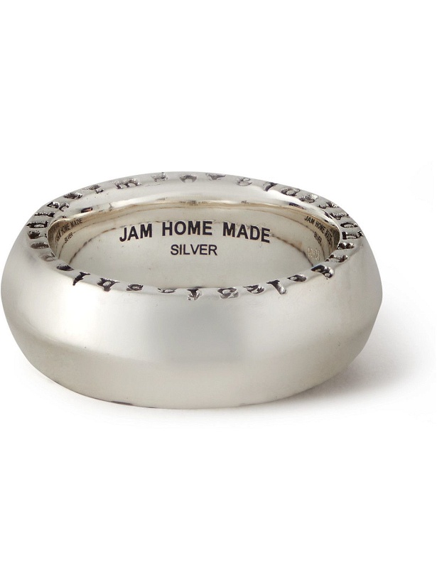 Photo: Jam Homemade - 15th Neo Medium Engraved Sterling Silver Ring - Silver