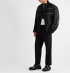Balenciaga - Oversized Logo-Appliquéd Piped Padded Tech-Cotton Bomber Jacket - Black