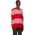 Acne Studios Red and Pink Wool Sweater
