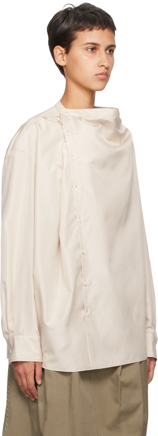 美品　LEMAIRE BLOUSE SHIRT TOP ALMOND MILK Almond Milk Blouse Shirt Top – MANIFESTO