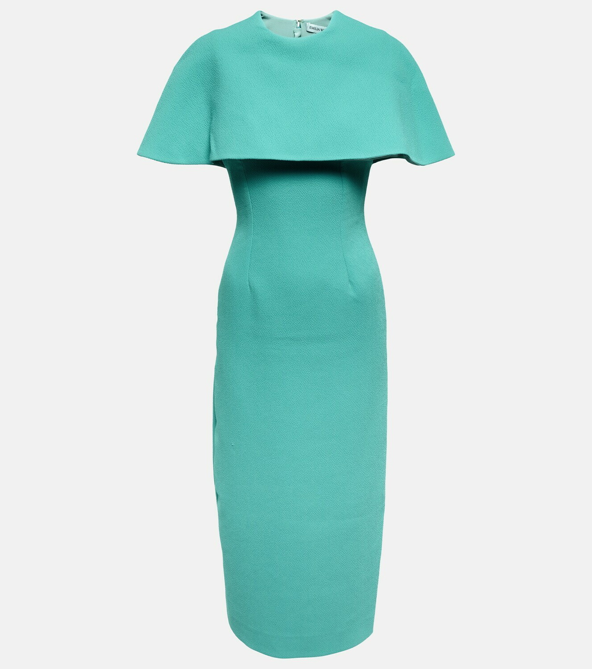 Emilia Wickstead Blaine cape cloqué midi dress