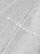 Pop Trading Company - Arch Logo-Appliquéd Cotton-Blend Jersey Sweatshirt - Gray