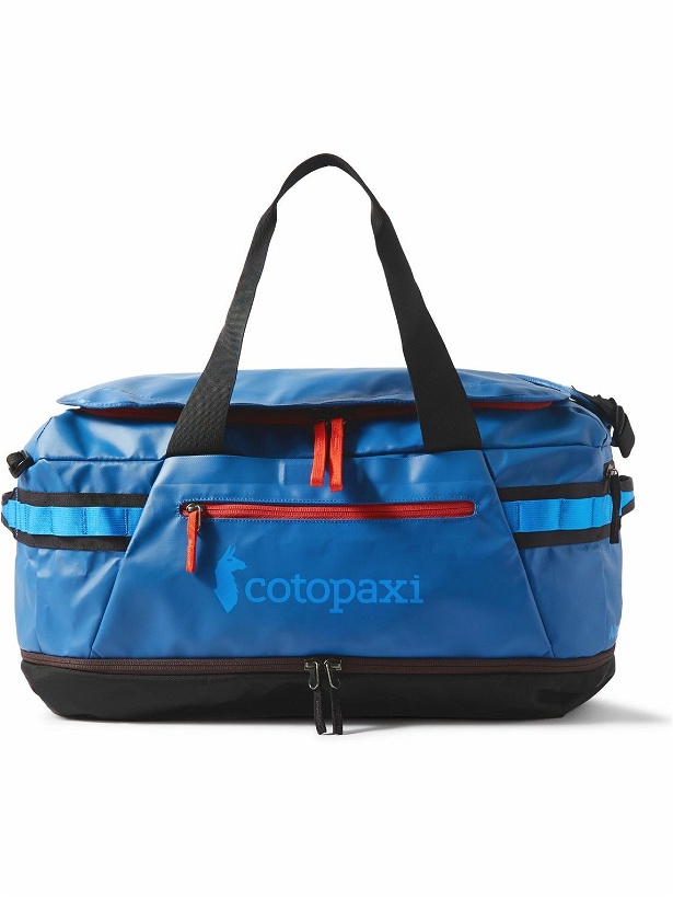 Photo: Cotopaxi - Allpa 50L Logo-Print Shell and Canvas Duffle Bag