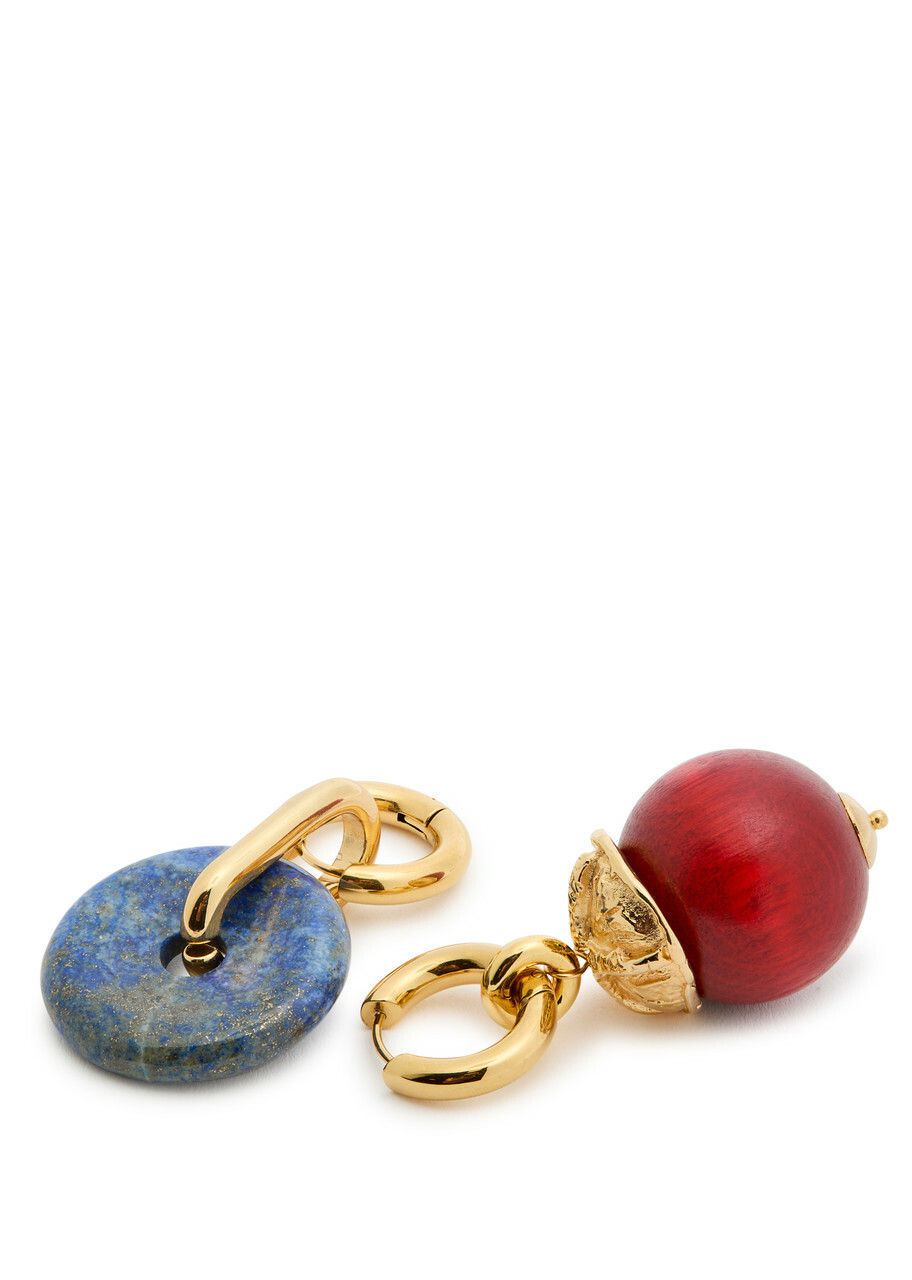 Timeless Pearly Mismatched 24kt Gold-plated Drop Earrings - One Size