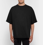 Balenciaga - Oversized Printed Cotton-Jersey T-Shirt - Black