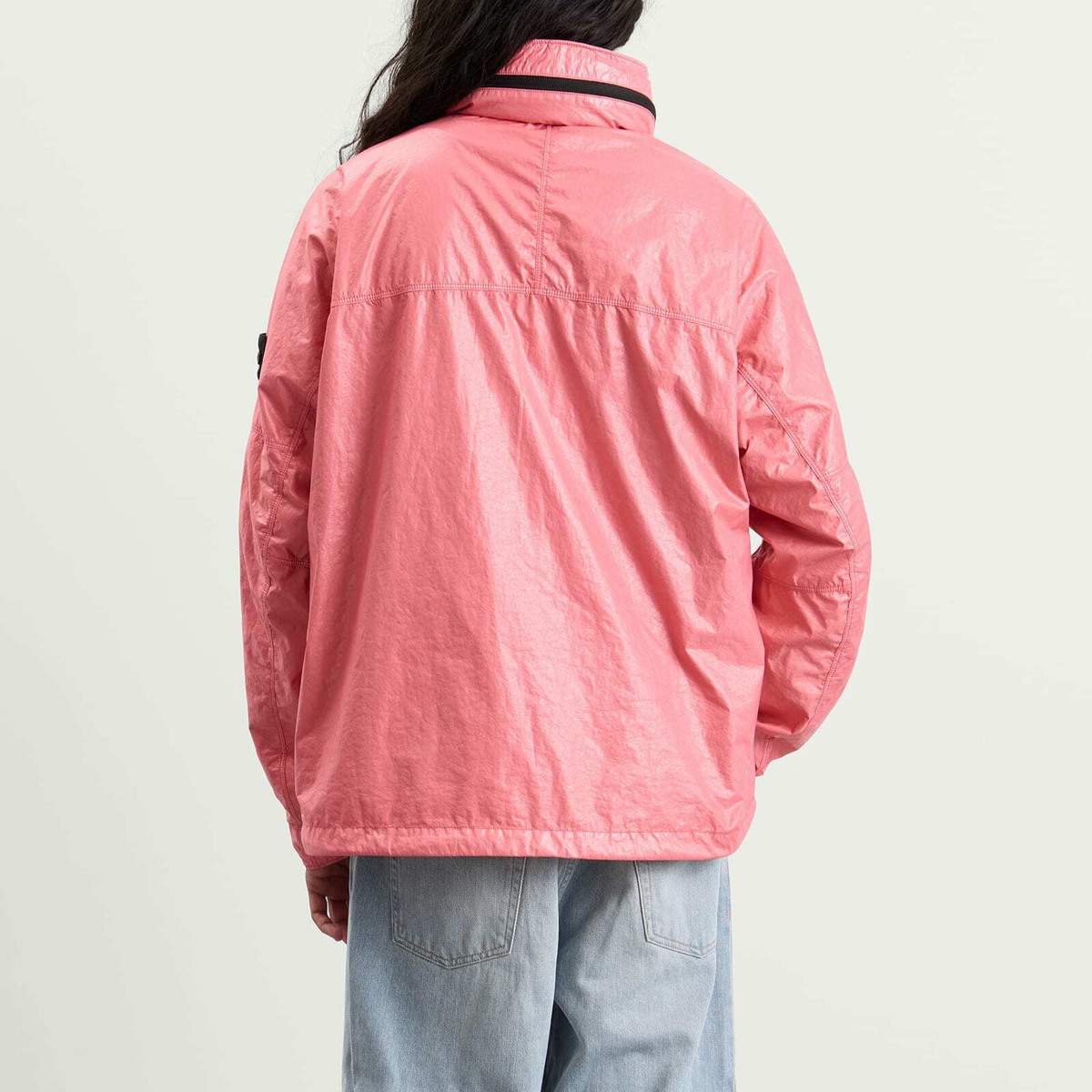 Stone Island Men's Light Nylon 3L-TC Hooded Jacket in Geranium