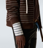 Miu Miu Layered striped cotton polo shirt