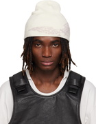 ALEXANDER DIGENOVA Off-White Logo Beanie