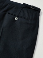 Favourbrook - Seaton Slim-Fit Grosgrain-Trimmed Cashmere Tuxedo Trousers - Blue