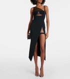 David Koma Cutout gathered midi dress