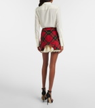 McQueen MacQueen tartan ruffled miniskirt