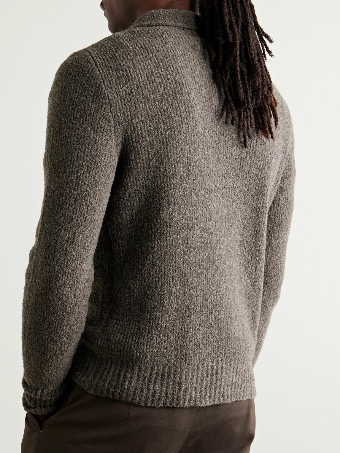 Barena - Wool-Blend Chenille Polo Shirt - Brown